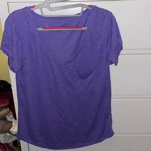 Purple V Neck T-Shirt